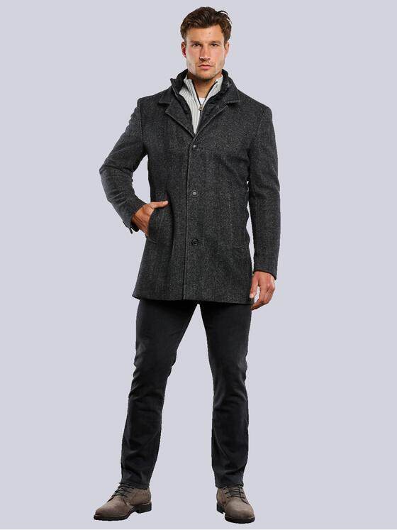 engbers Herren Mantel mit Inlet Anthrazit 33591