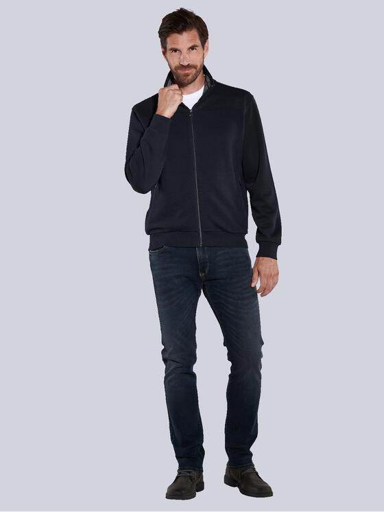 engbers Herren Sweatjacke mit Stehkragen Blau 35669