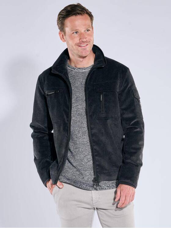 engbers Herren Cord-Jacke mit Funktionsdetails Anthrazit 39103