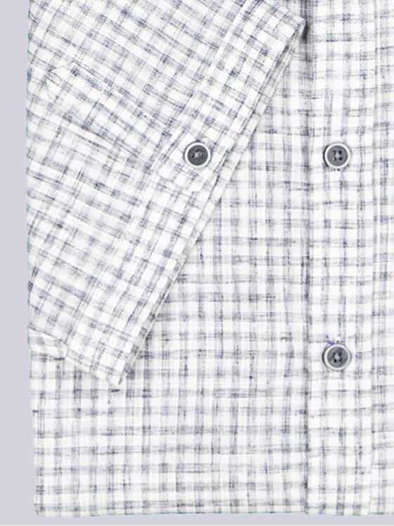 engbers Herren Kurzarm-Hemd mit Leinenanteil Anthrazit 39198