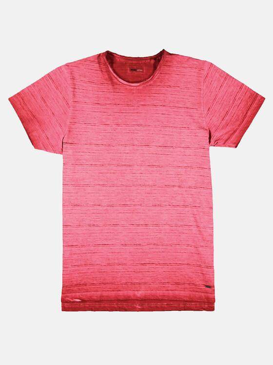 emilio adani Herren T-Shirt Rundhals strukturiert Rot 31522