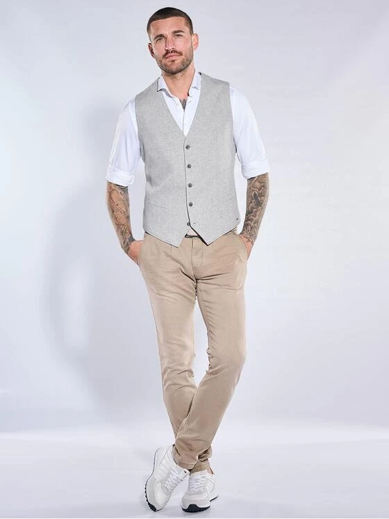 Herren Sakkoweste in Silbergrau kaufen 40008 | emilioadani.com
