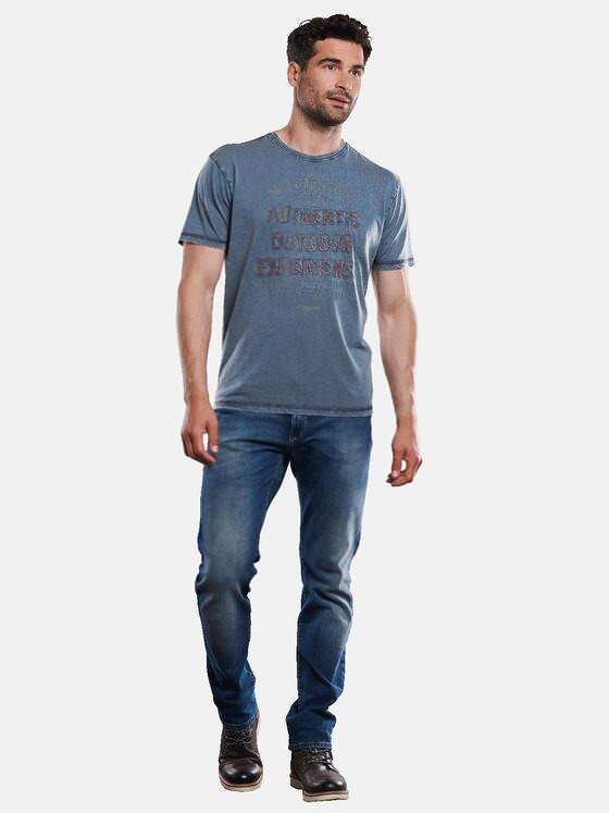 engbers Herren T-Shirt rundhals Mittelblau 31794