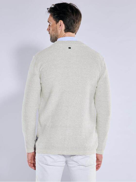 ENGBERS GERMANY Herren Strick-Sakko aus italienischem Garn Naturweiss 38826