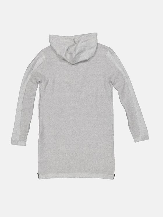emilio adani Herren Cardigan mit Kapuze Grau 33009