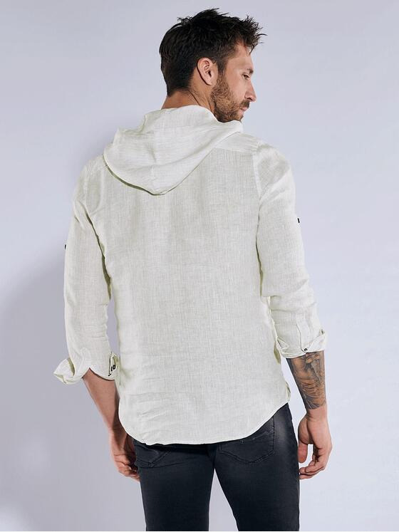 emilio adani Herren Langarm-Hemd aus Leinen Beige 36698