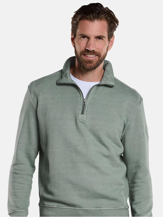 engbers Herren Sweatshirt mit Stehkragen Türkis 34143