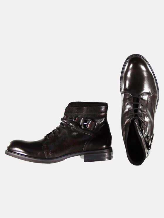 emilio adani Herren Rustikale Lederboots Dunkelrot 25968