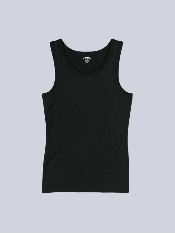 emilio adani Herren Tank-Top uni Schwarz 38168