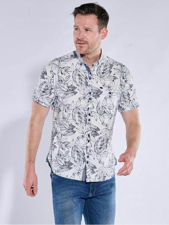 engbers Herren Kurzarm-Hemd gemustert Marineblau 38286