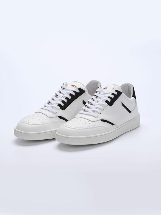 emilio adani Herren Sneaker aus Leder Weiß 36570