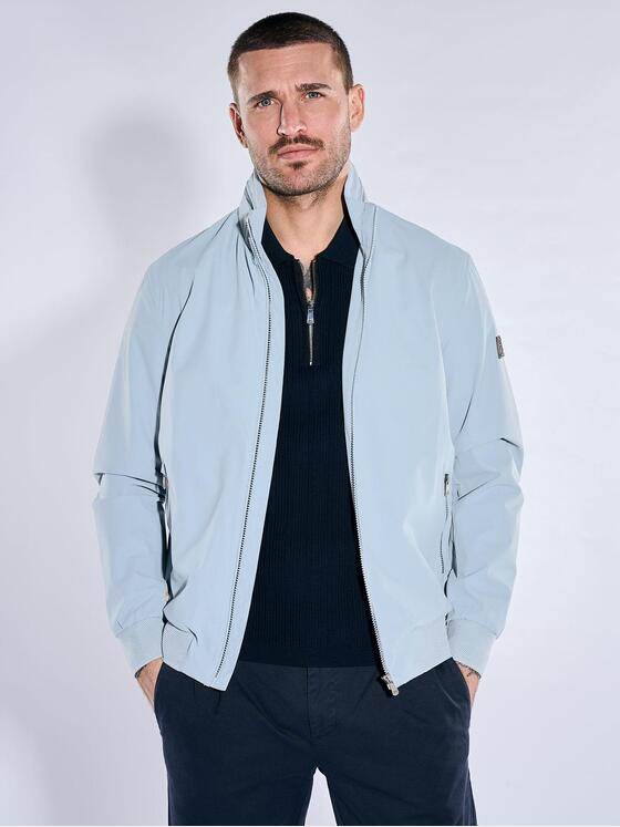 emilio adani Herren Wasserabweisende Blousonjacke Hellblau 40233