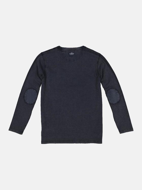 engbers Herren Langarm-Shirt strukturiert Saphirblau 33766