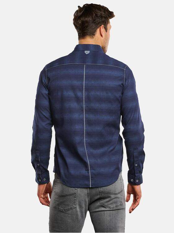engbers Herren Hemd gemustert Saphirblau 34030