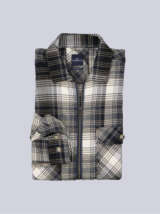 engbers Herren Langarm-Hemd gemustert Saphirblau 39639