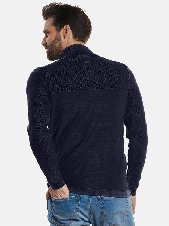 engbers Herren Cardigan mit Strukturwechsel Anthrazit 32694