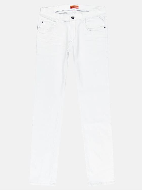 emilio adani Herren Stretch Denim mit hinterlegten Destroys Weiß 29277