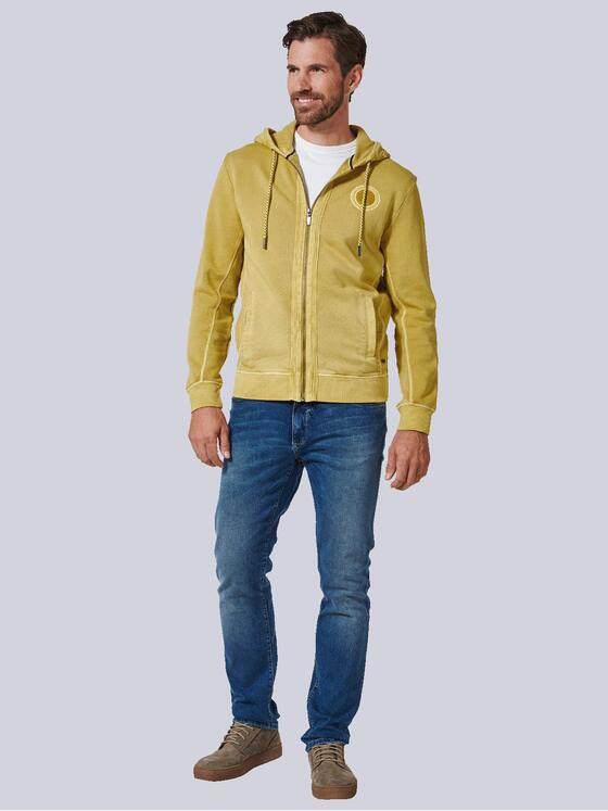 engbers Herren Sweatjacke mit Kapuze Gelb 35315