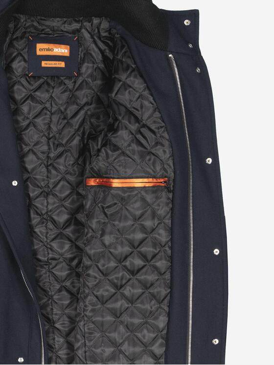 emilio adani Herren Mantel regular Blau 37261