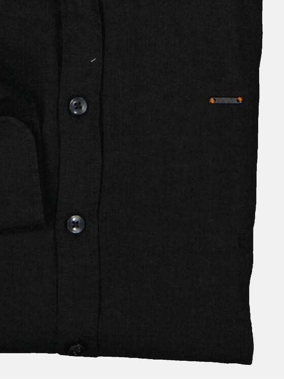 emilio adani Herren Hemd uni Schwarz 36604