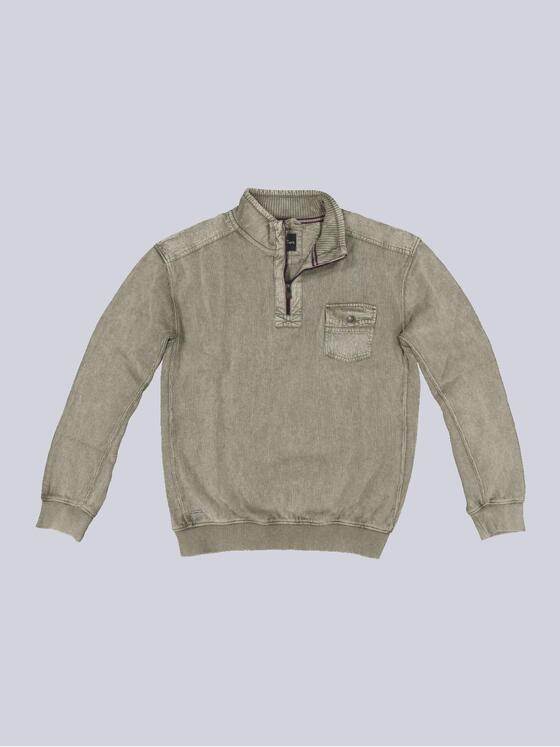 engbers Herren Sweatshirt mit Stehkragen Blassgruen 33765