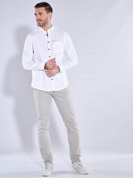 emilio adani Herren Hemd uni Weiß 38756