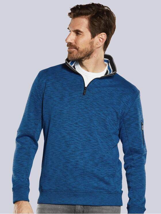 engbers Herren Sweatshirt mit Stehkragen Blau 34350