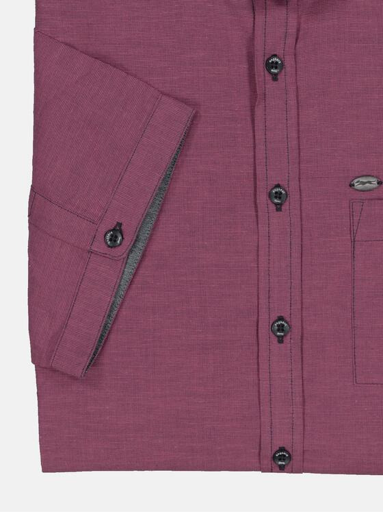 engbers Herren Kurzarm-Hemd mit Leinenanteil Violett 35133