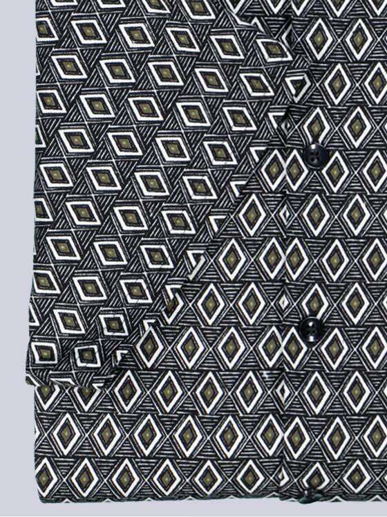 engbers Herren Kurzarm-Hemd slim fit Schwarz 38355