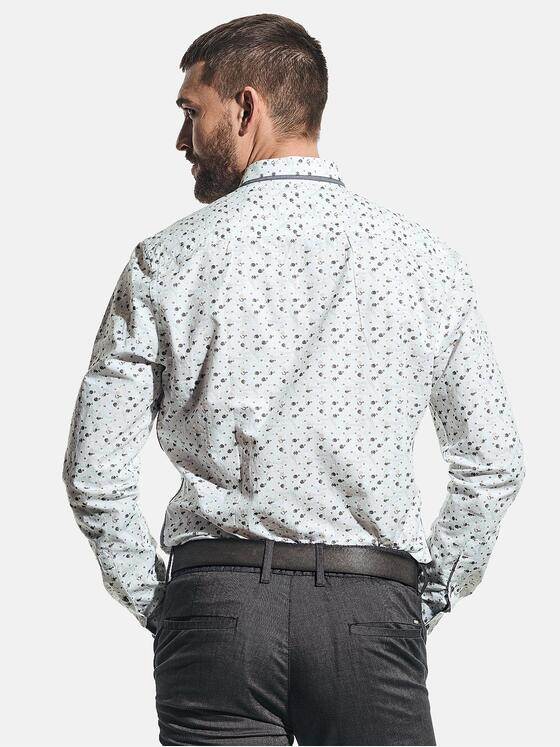 emilio adani Herren Langarmhemd mit außergewöhnlichem Druck Braunbeige 31324