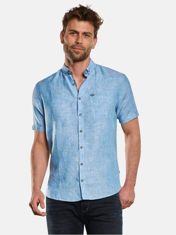 engbers Herren Hemd uni Tuerkis 33249