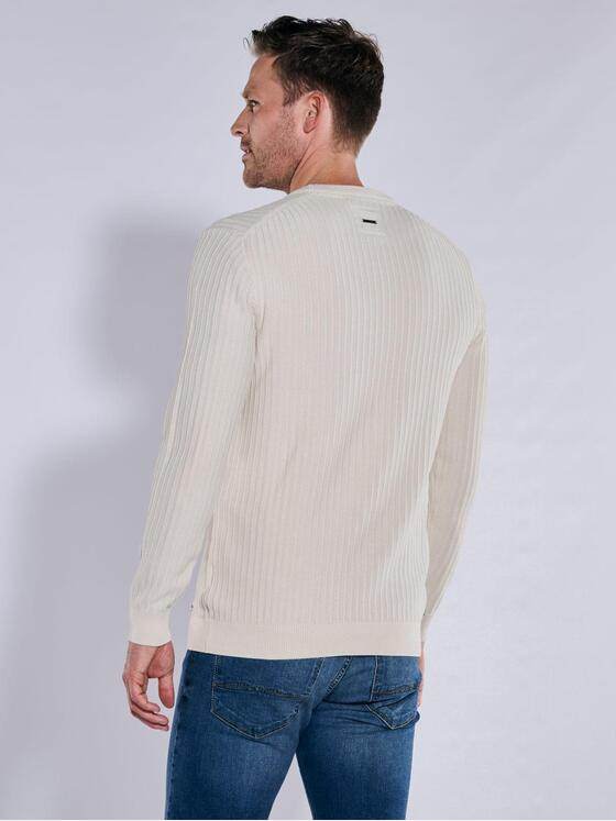 engbers Herren Pullover Rundhals Creme 38148