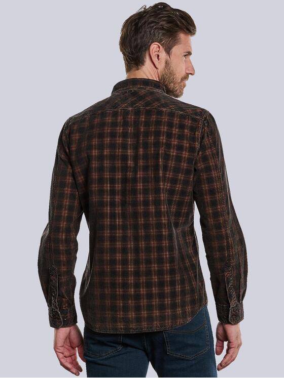 engbers Herren Langarm-Hemd aus Cord Rot 33670