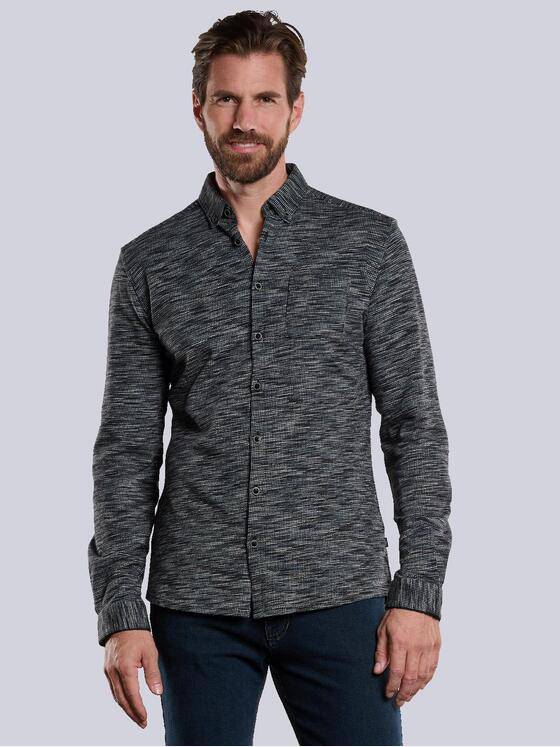 engbers Herren Langarm-Hemd meliert Anthrazit 34153