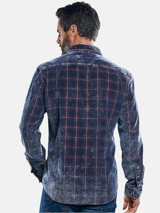 engbers Herren Cord-Karohemd Rot 30175