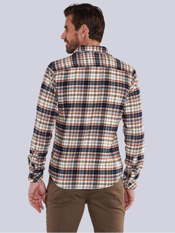 engbers Herren Langarm-Hemd kariert Orange 35532