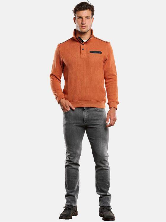 engbers Herren Sweatshirt Stehbund Dunkelorange 33749