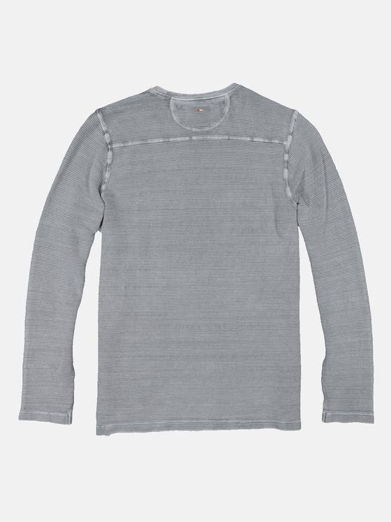 emilio adani Herren Langarm-Shirt gestreift Blau 34110