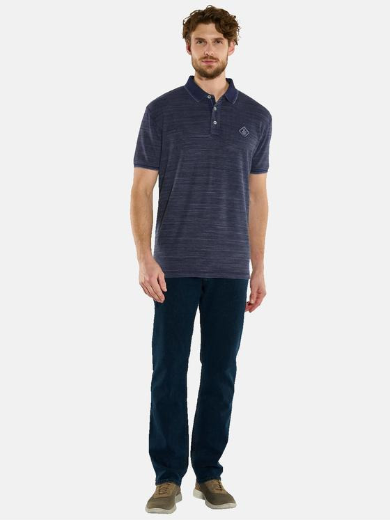 engbers Herren Polo-Shirt gemustert Blau 36187