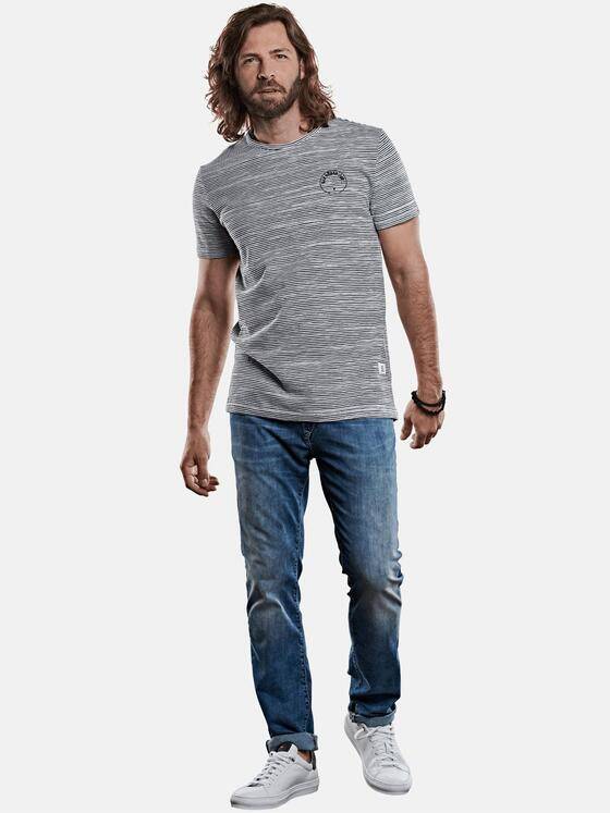 emilio adani Herren Rundhals T-Shirt Weiß 27394