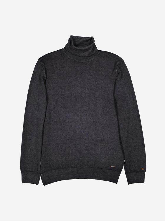 emilio adani Herren Pullover mit Rollkragen Grau 37797