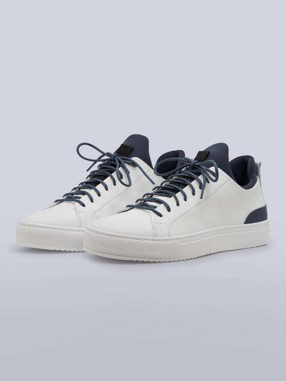 emilio adani Herren Sneaker aus Nubuk-Leder Weiß 39290