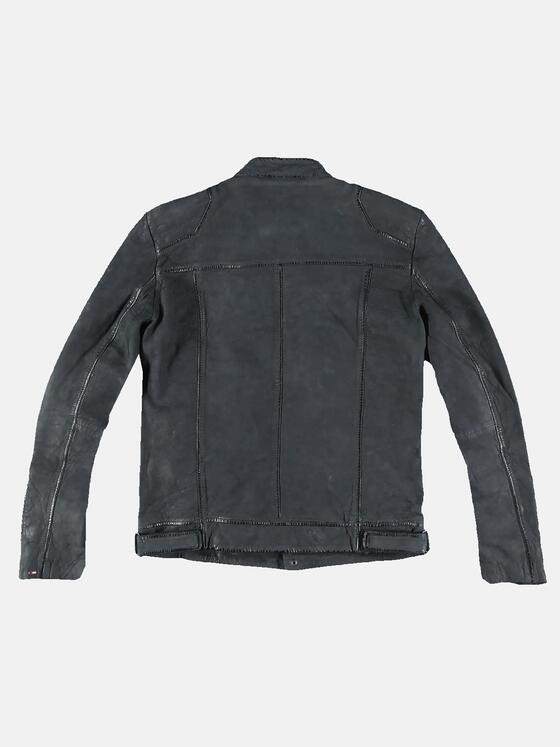 emilio adani Herren Lederjacke Nubuk Blau 31758