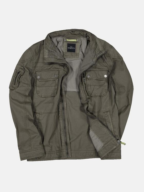 engbers Herren Baumwoll-Jacke regular Grün 34293