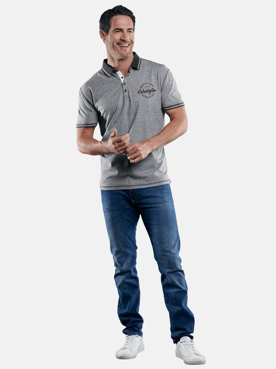 engbers Herren Sportives Poloshirt mit Badge Indigoblau 29225