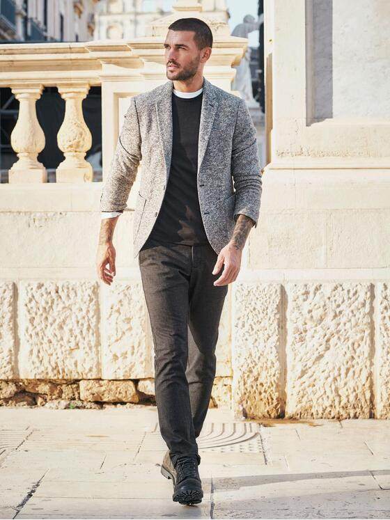 emilio adani Herren Freizeit-Sakko slim fit Braun 35590