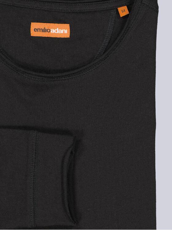 emilio adani Herren Langarmshirt "My Favorite" Schwarz 32777