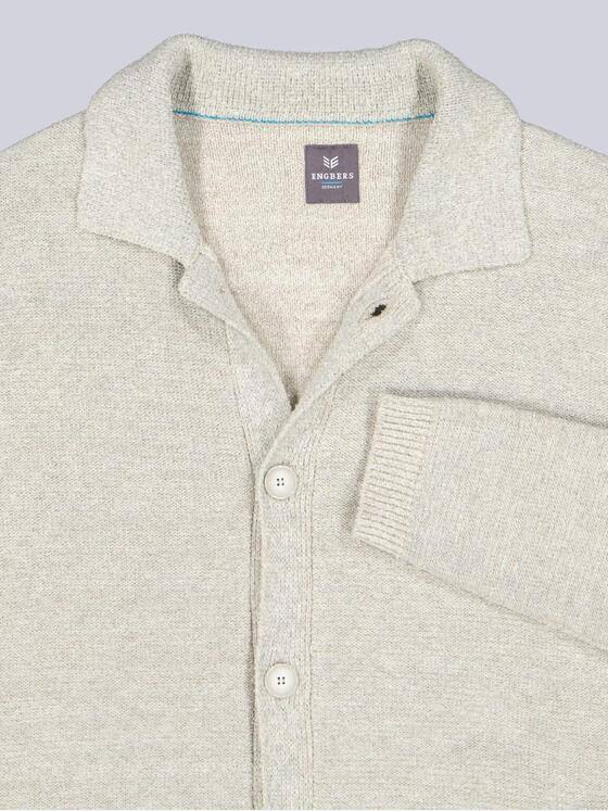 ENGBERS GERMANY Herren Strick-Sakko aus italienischem Garn Naturweiss 38826