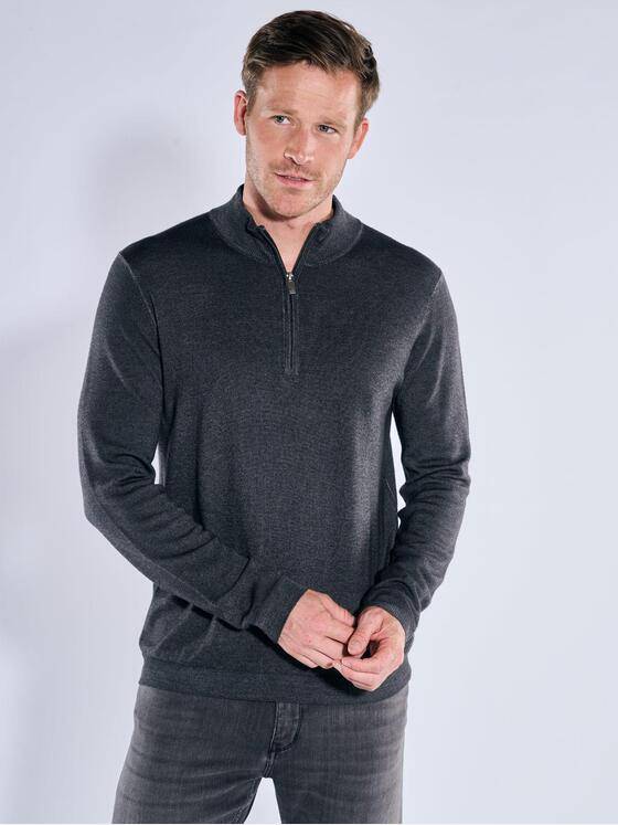 ENGBERS GERMANY Herren Pullover mit Merinowolle Anthrazit 39625
