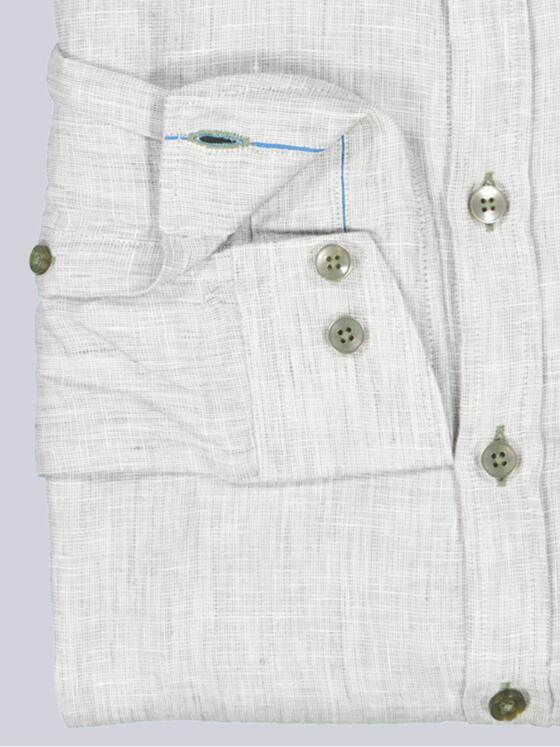 ENGBERS GERMANY Herren Langarm-Hemd aus Leinen Khaki 38541